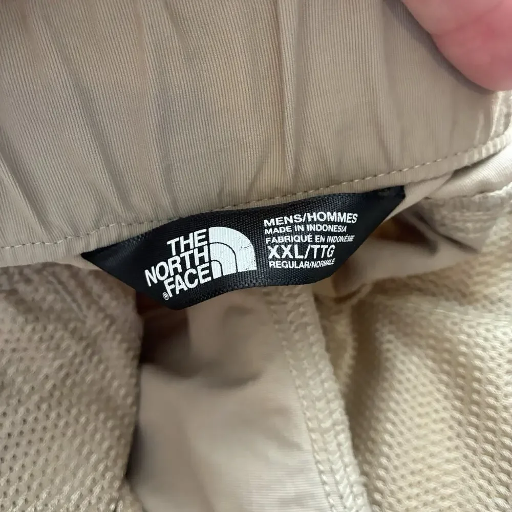 The North Face Zip Off Pants Mens Sz XXL Short Cargo Convertible Hiking Khaki